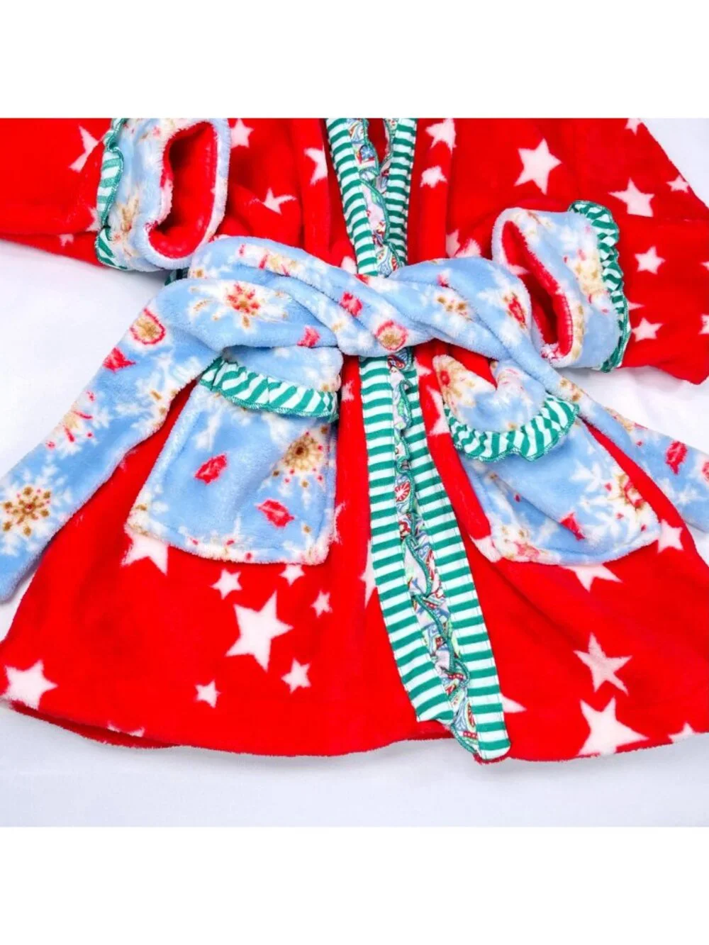 Matilda Jane Girls Evening In Christmas Winter Holiday Fuzzy Robe 4-6 / 4 - 6